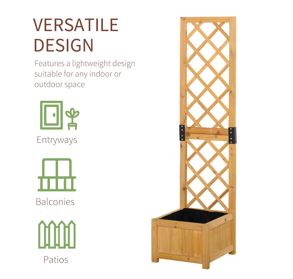 Image 997104_ALTMORE4.jpg, Product 997-104 / Price $154.99, Outsunny Set of 2 Raised Garden Bed with Trellis Board Flower Stand Lattice Panels for Plants from Outsunny on TSC.ca's Home & Garden department