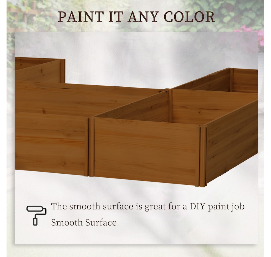 Image 997105_ALTMORE4.jpg, Product 997-105 / Price $134.99, Outsunny DIY 5-box Raised Garden Bed Outdoor Flower Bed Set, Brown from Outsunny on TSC.ca's Home & Garden department