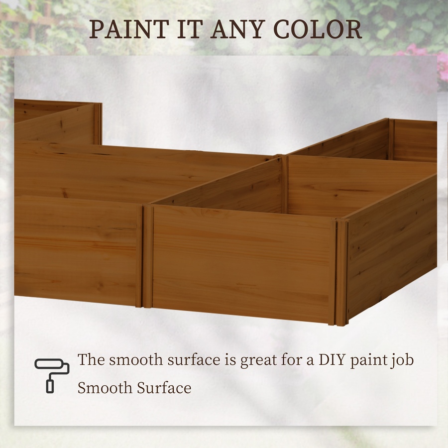 Image 997105_ALTMORE4.jpg, Product 997-105 / Price $115.99, Outsunny DIY 5-box Raised Garden Bed Outdoor Flower Bed Set, Brown from Outsunny on TSC.ca's Home & Garden department