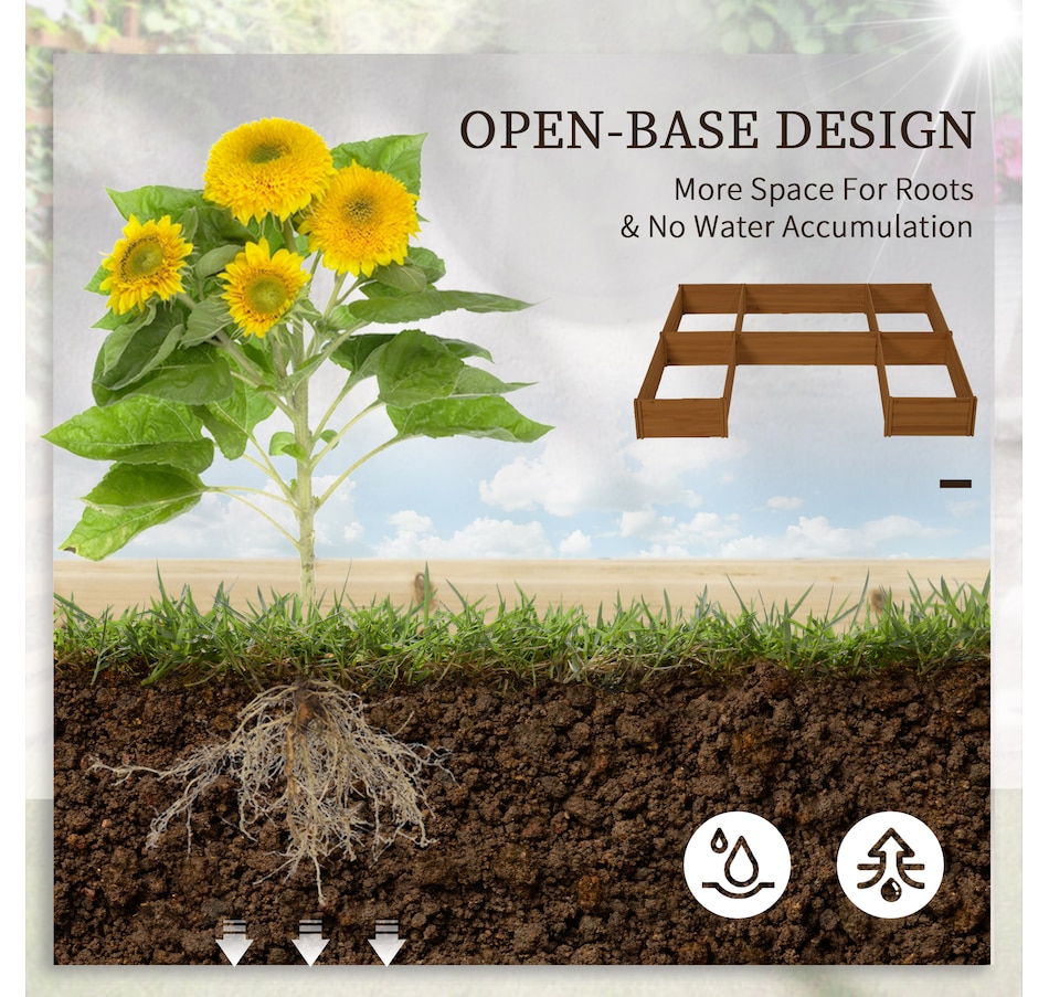 Image 997105_ALTMORE5.jpg, Product 997-105 / Price $134.99, Outsunny DIY 5-box Raised Garden Bed Outdoor Flower Bed Set, Brown from Outsunny on TSC.ca's Home & Garden department