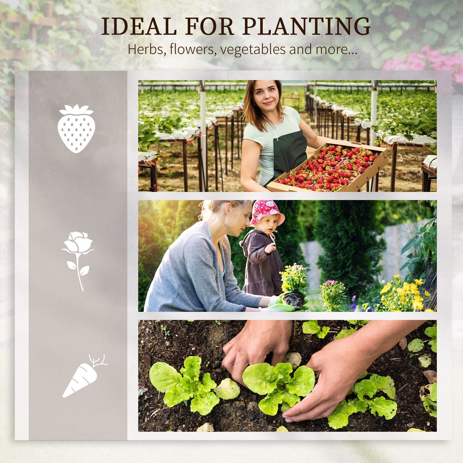 Image 997105_ALTMORE6.jpg, Product 997-105 / Price $115.99, Outsunny DIY 5-box Raised Garden Bed Outdoor Flower Bed Set, Brown from Outsunny on TSC.ca's Home & Garden department