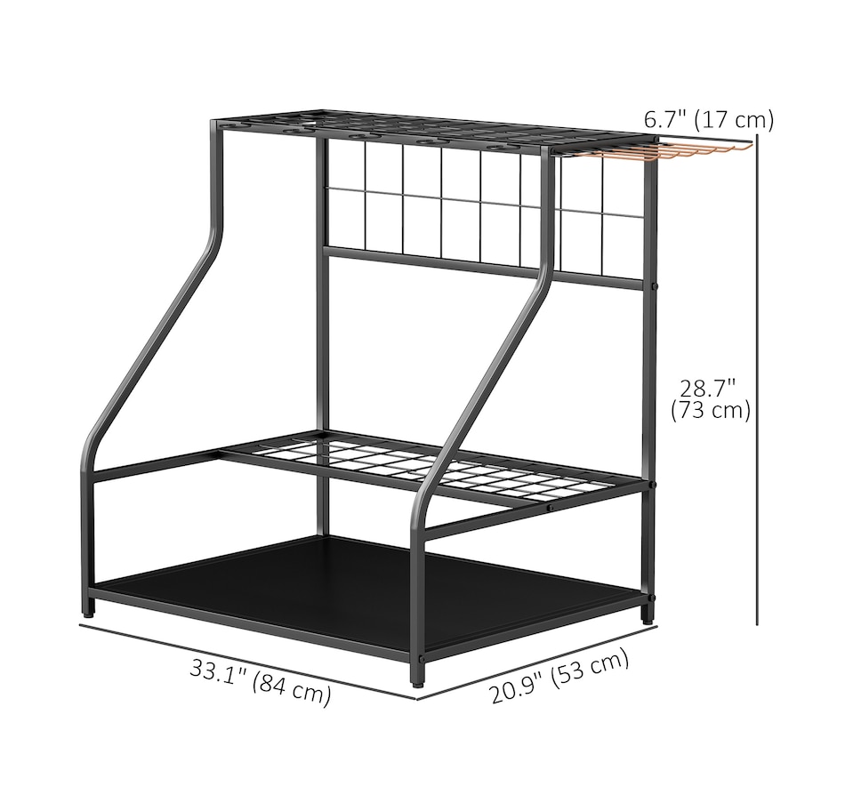 Image 997107_ALTMORE2.jpg, Product 997-107 / Price $64.99, Outsunny Garden Tool Organizer with Hooks, Yard Tool Tower Rack, Orange from Outsunny on TSC.ca's Home & Garden department