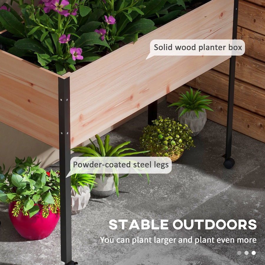 Image 997109_ALTMORE11.jpg, Product 997-109 / Price $99.99, Outsunny Raised Garden Bed, Elevated Planter Box with Metal Legs, Wheels from Outsunny on TSC.ca's Home & Garden department