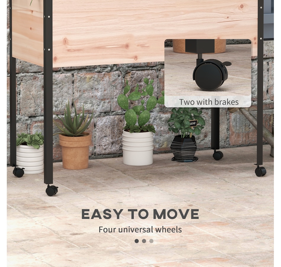 Image 997109_ALTMORE3.jpg, Product 997-109 / Price $109.99, Outsunny Wooden Raised Garden Bed with Wheels from Outsunny on TSC.ca's Home & Garden department