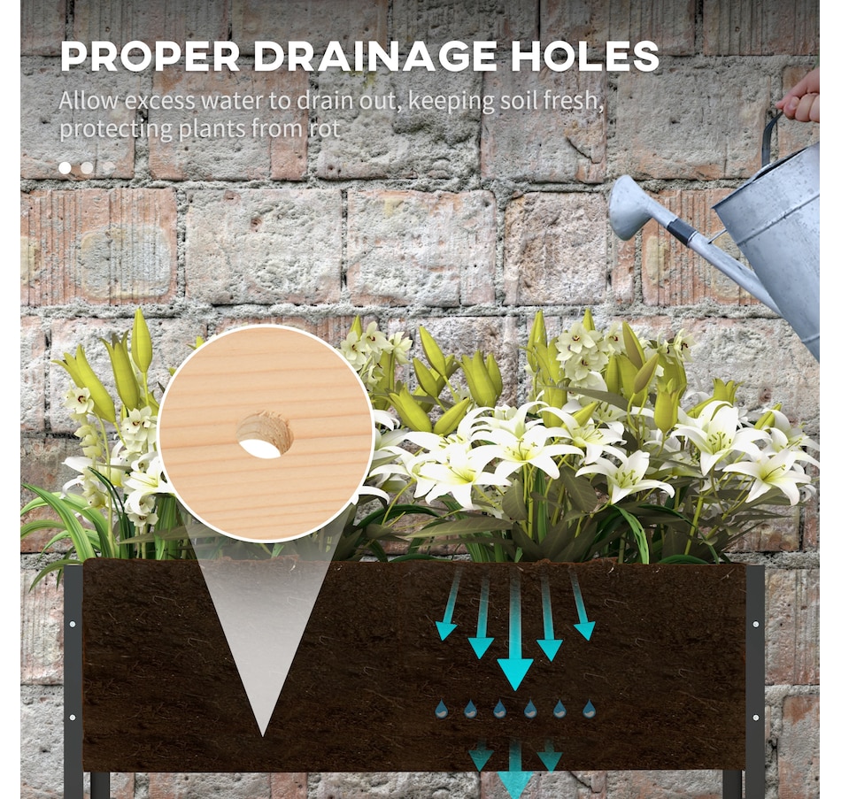 Image 997109_ALTMORE5.jpg, Product 997-109 / Price $109.99, Outsunny Wooden Raised Garden Bed with Wheels from Outsunny on TSC.ca's Home & Garden department