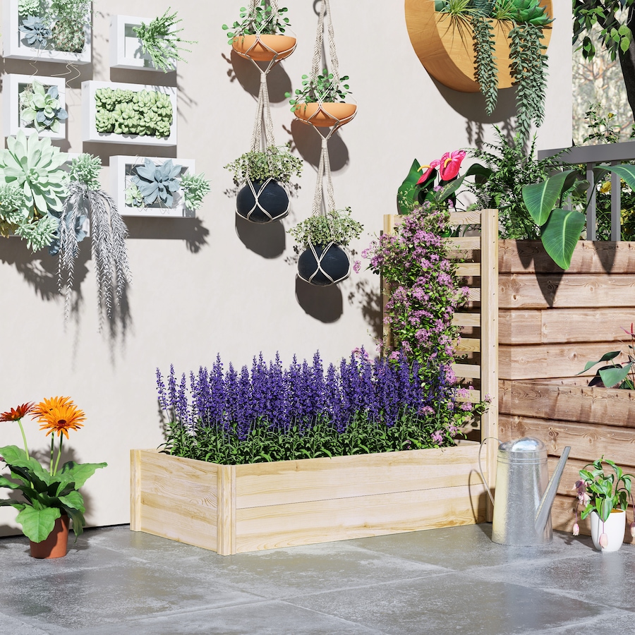 Image 997112_ALTMORE1.jpg, Product 997-112 / Price $69.99, Outsunny Raised Garden Bed with Trellis from Outsunny on TSC.ca's Home & Garden department