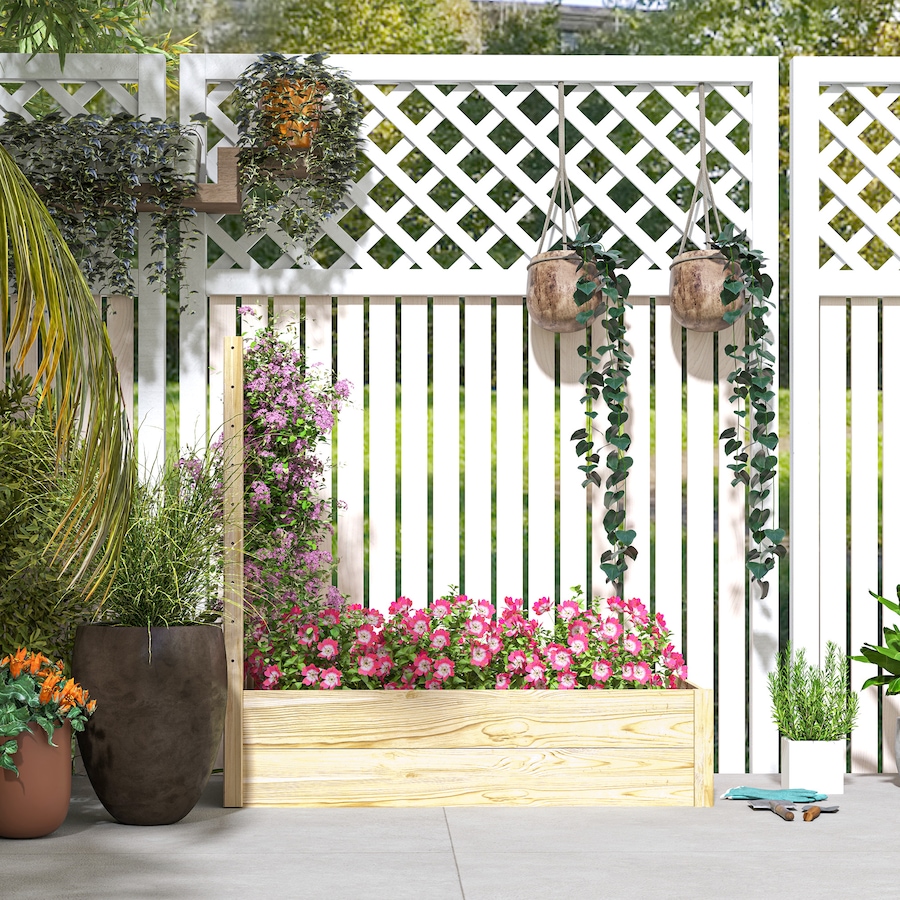 Image 997112_ALTMORE7.jpg, Product 997-112 / Price $69.99, Outsunny Raised Garden Bed with Trellis from Outsunny on TSC.ca's Home & Garden department