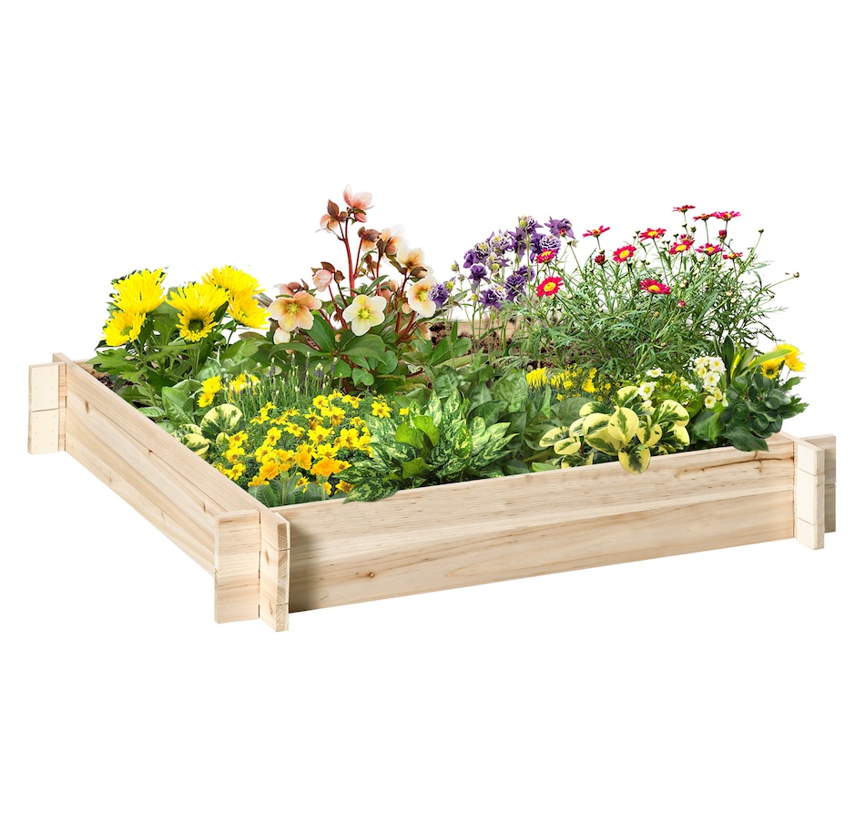 Image 997114.jpg, Product 997-114 / Price $44.99, Outsunny 39'' x 39'' Screwless Raised Garden Bed from Outsunny on TSC.ca's Home & Garden department