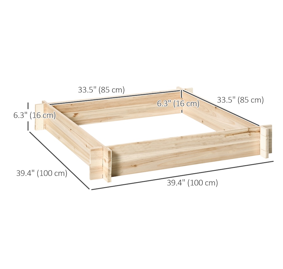 Image 997114_ALTMORE2.jpg, Product 997-114 / Price $44.99, Outsunny 39'' x 39'' Screwless Raised Garden Bed from Outsunny on TSC.ca's Home & Garden department