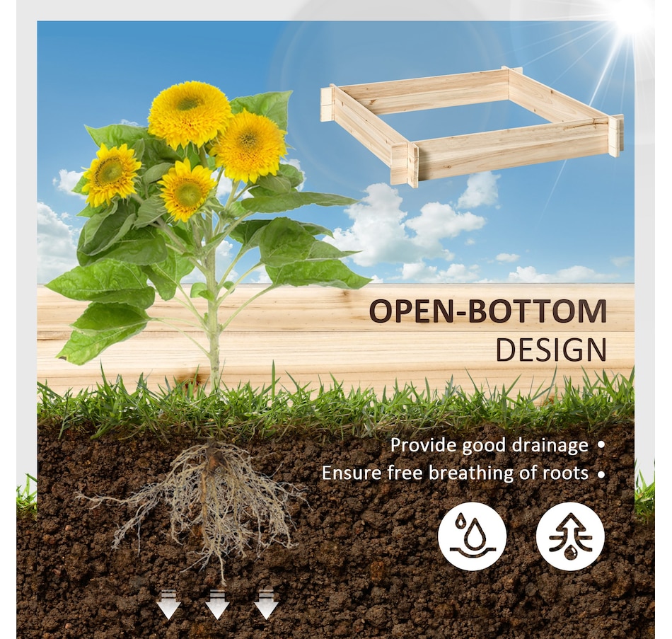 Image 997114_ALTMORE3.jpg, Product 997-114 / Price $44.99, Outsunny 39'' x 39'' Screwless Raised Garden Bed from Outsunny on TSC.ca's Home & Garden department