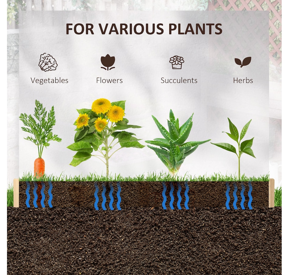 Image 997114_ALTMORE5.jpg, Product 997-114 / Price $44.99, Outsunny 39'' x 39'' Screwless Raised Garden Bed from Outsunny on TSC.ca's Home & Garden department