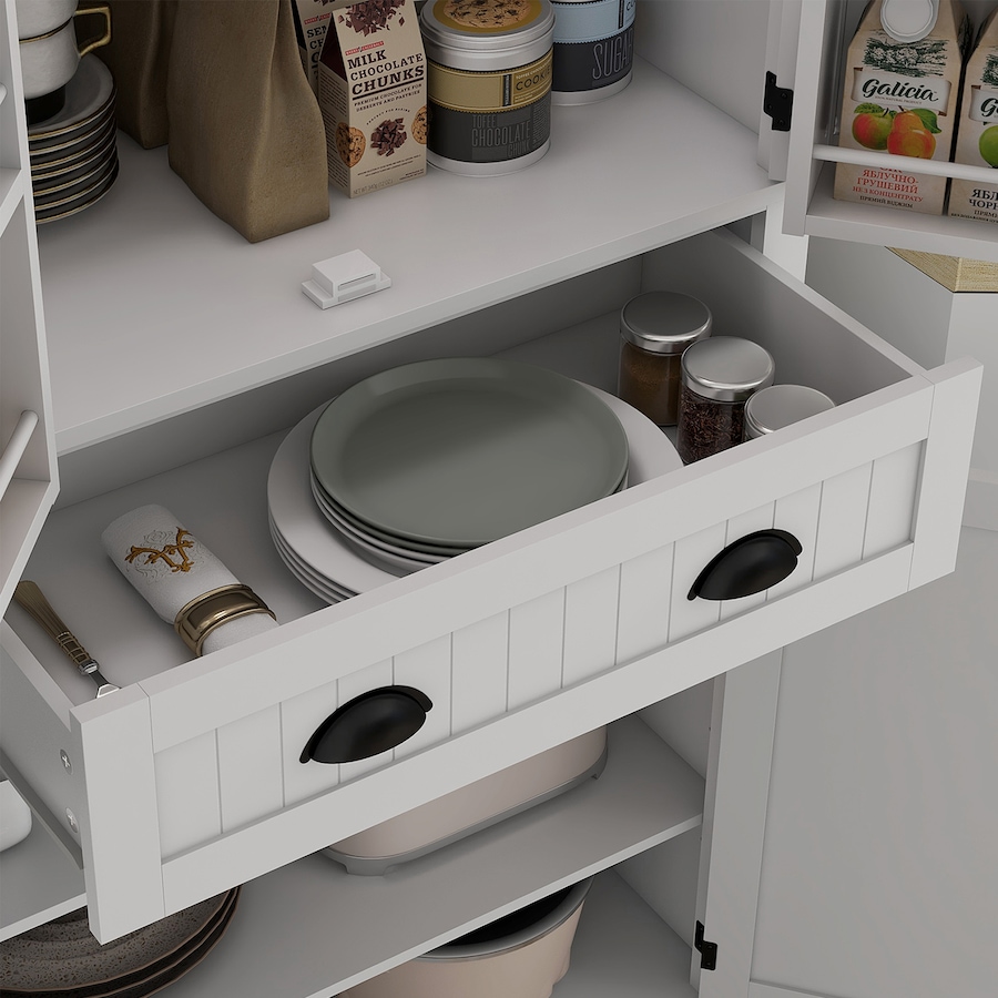 Image 997118_ALTMORE16.jpg, Product 997-118 / Price $281.29, HOMCOM 71" Kitchen Pantry Cabinet with Spice Racks and LED Lights, White from HOMCOM on TSC.ca's Home & Garden department