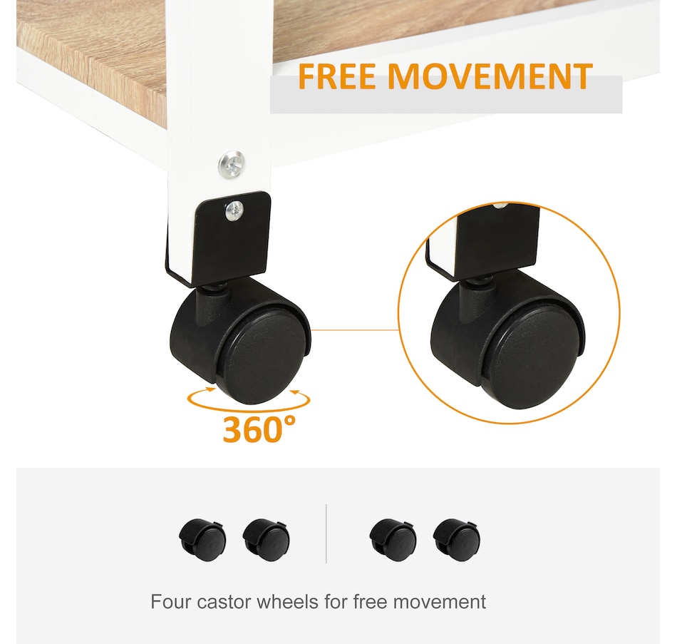 Image 997120_ALTMORE13.jpg, Product 997-120 / Price $64.99, HOMCOM 4-tier Kitchen Cart Island With Pull Out Trays from HOMCOM on TSC.ca's Home & Garden department