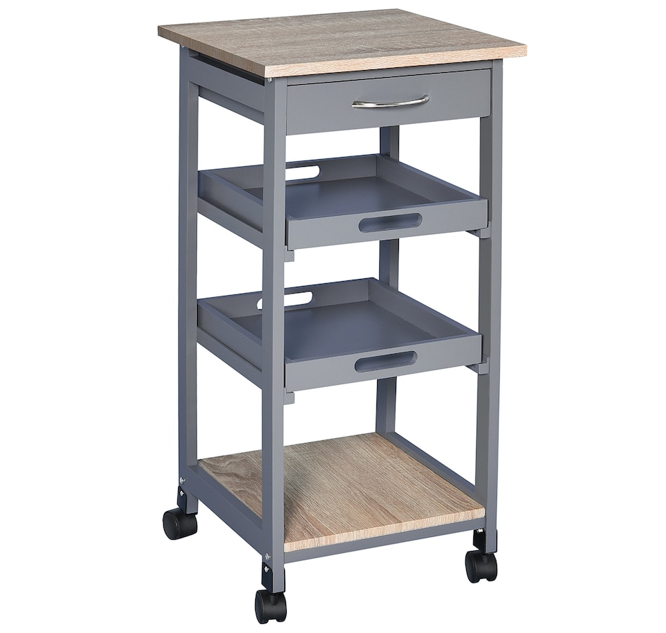 Image 997120_ST01.jpg, Product 997-120 / Price $64.99, HOMCOM 4-tier Kitchen Cart Island With Pull Out Trays from HOMCOM on TSC.ca's Home & Garden department