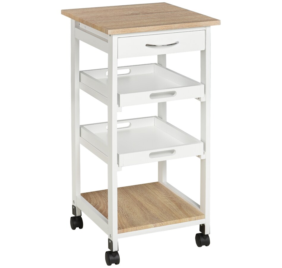 Image 997120_ST02.jpg, Product 997-120 / Price $64.99, HOMCOM 4-tier Kitchen Cart Island With Pull Out Trays from HOMCOM on TSC.ca's Home & Garden department