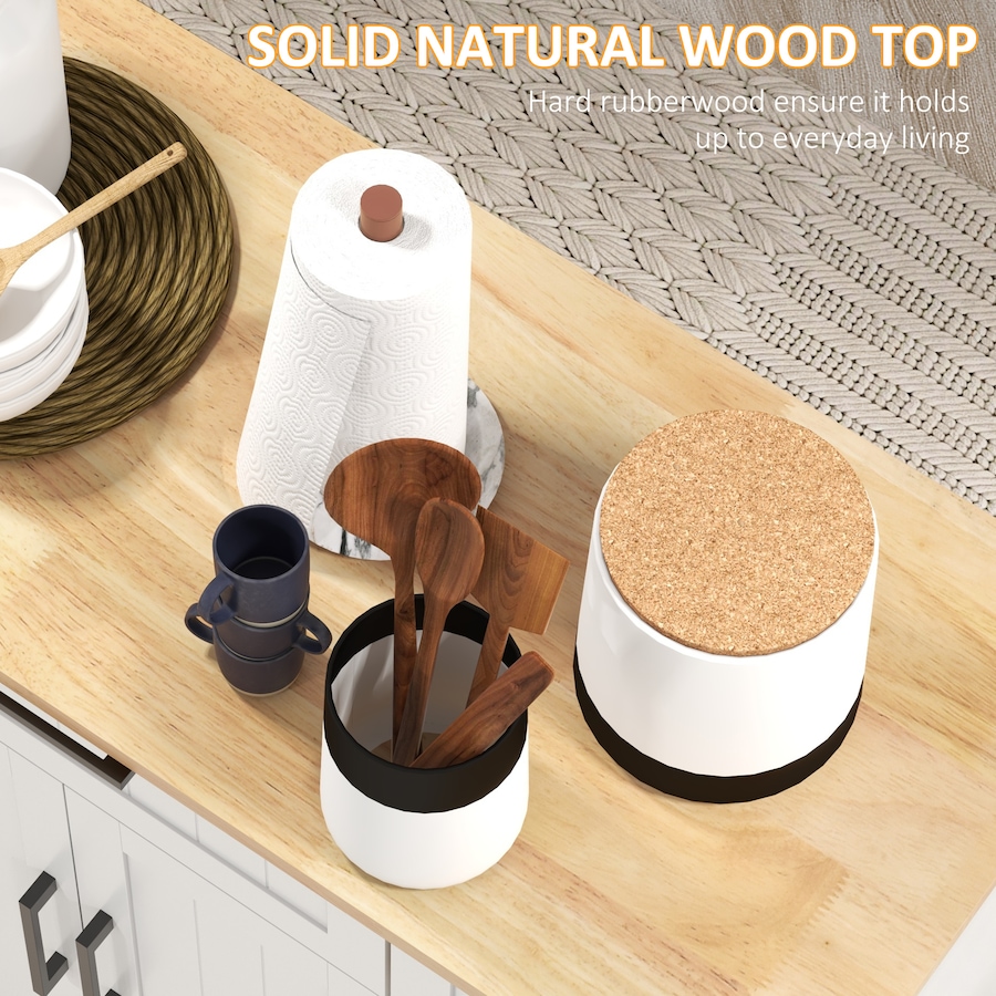 Image 997121_ALTMORE12.jpg, Product 997-121 / Price $229.99 - $239.99, HOMCOM Kitchen Island on Wheels, Kitchen Cart with Solid Wood Top from HOMCOM on TSC.ca's Home & Garden department