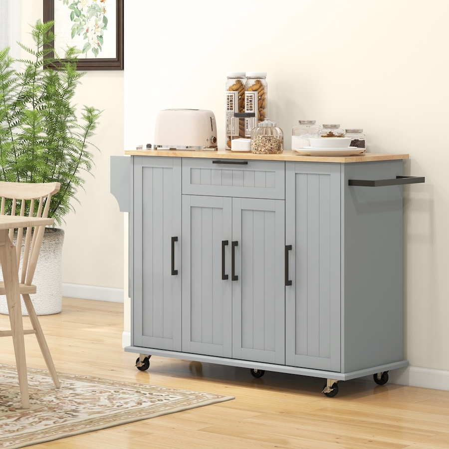 Image 997121_ALTMORE23.jpg, Product 997-121 / Price $229.99 - $239.99, HOMCOM Kitchen Island on Wheels, Kitchen Cart with Solid Wood Top from HOMCOM on TSC.ca's Home & Garden department