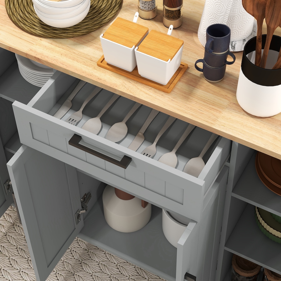 Image 997121_ALTMORE24.jpg, Product 997-121 / Price $229.99 - $239.99, HOMCOM Kitchen Island on Wheels, Kitchen Cart with Solid Wood Top from HOMCOM on TSC.ca's Home & Garden department