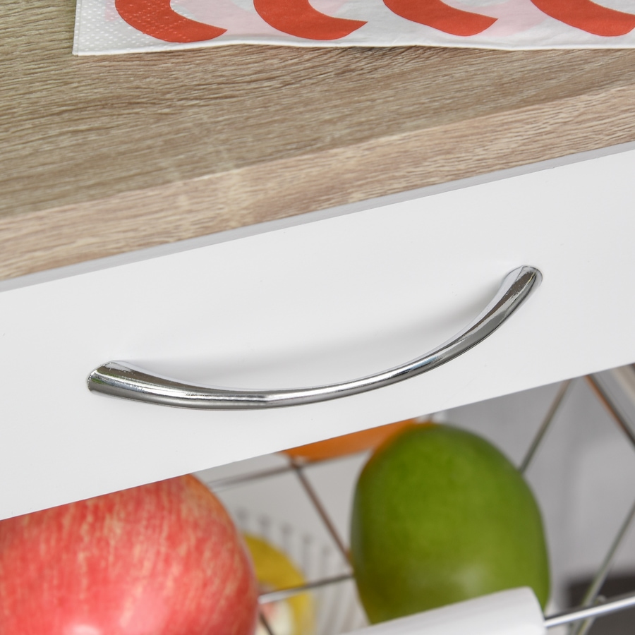 Image 997129_ALTMORE15.jpg, Product 997-129 / Price $64.99 - $69.99, HOMCOM Kitchen Island Cart with Drawer, Removable Tray and Wire Basket from HOMCOM on TSC.ca's Home & Garden department