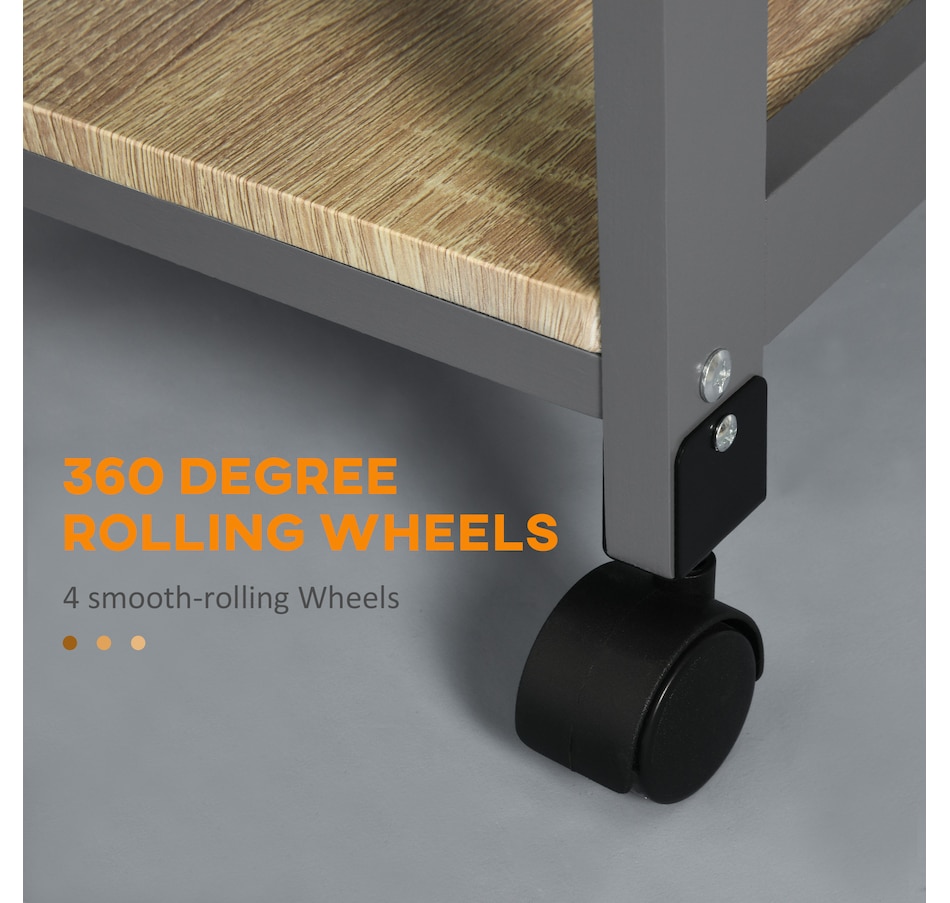 Image 997129_ALTMORE6.jpg, Product 997-129 / Price $76.99 - $79.99, HOMCOM Kitchen Island Cart with Drawer, Removable Tray and Wire Basket from HOMCOM on TSC.ca's Home & Garden department