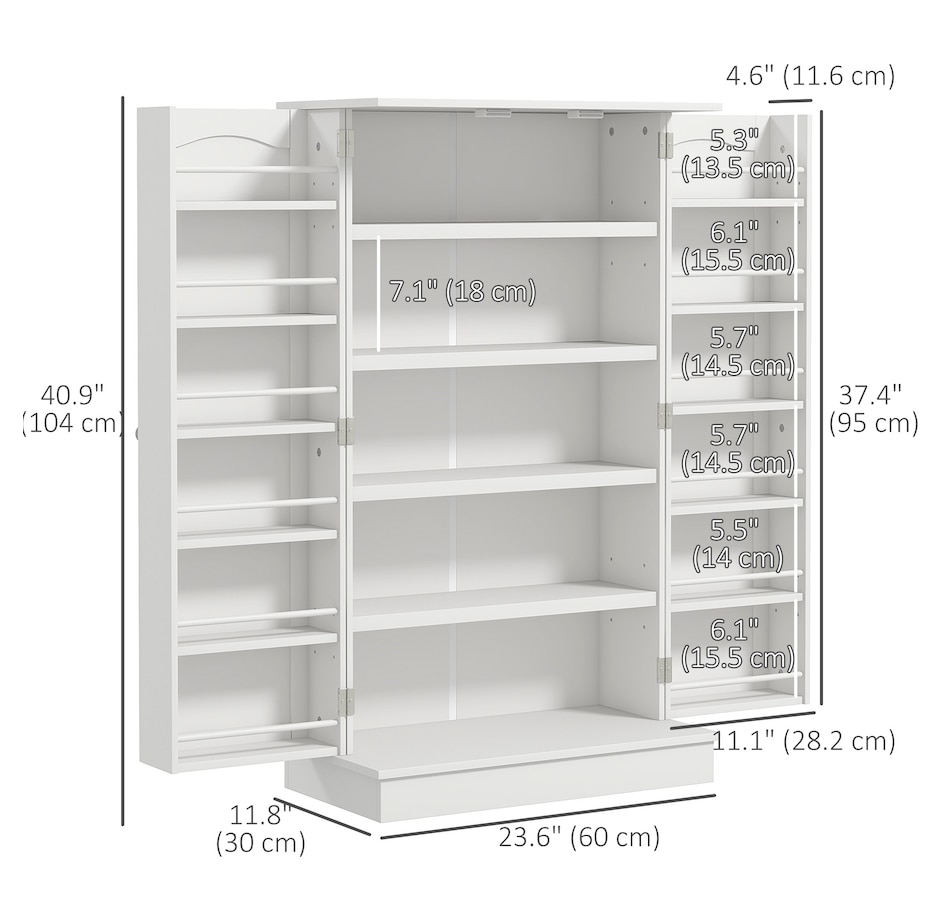 Image 997130_ALTMORE10.jpg, Product 997-130 / Price $159.99 - $184.99, HOMCOM Kitchen Pantry Storage Cabinet w/ 5-tier Shelving Black from HOMCOM on TSC.ca's Home & Garden department