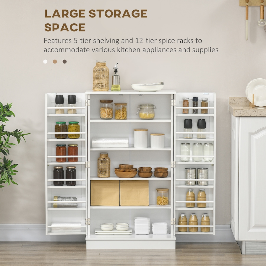 Image 997130_ALTMORE11.jpg, Product 997-130 / Price $124.99 - $139.04, HOMCOM Kitchen Pantry Storage Cabinet w/ 5-tier Shelving Black from HOMCOM on TSC.ca's Home & Garden department