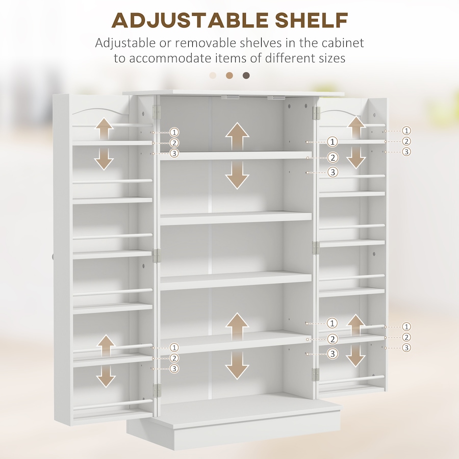 Image 997130_ALTMORE12.jpg, Product 997-130 / Price $124.99 - $139.04, HOMCOM Kitchen Pantry Storage Cabinet w/ 5-tier Shelving Black from HOMCOM on TSC.ca's Home & Garden department