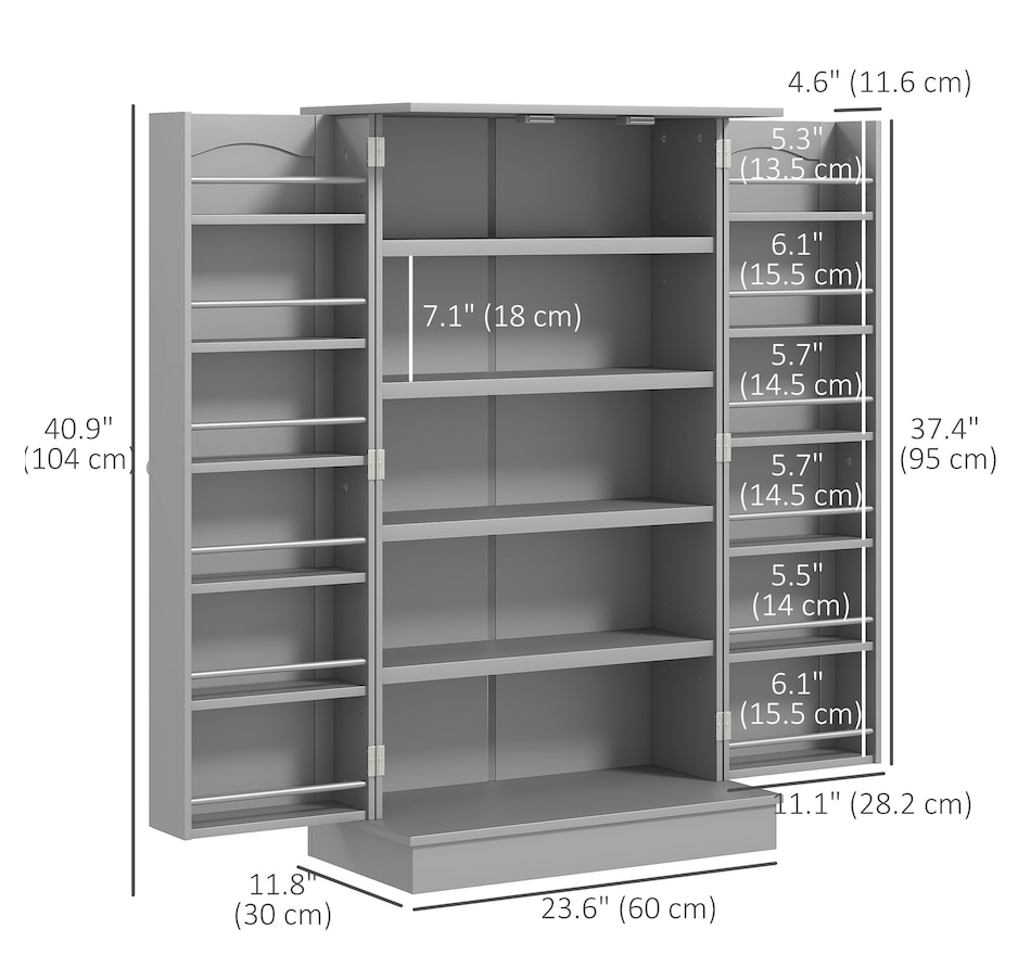 Image 997130_ALTMORE26.jpg, Product 997-130 / Price $159.99 - $184.99, HOMCOM Kitchen Pantry Storage Cabinet w/ 5-tier Shelving Black from HOMCOM on TSC.ca's Home & Garden department