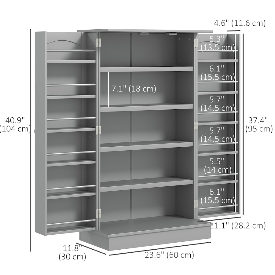 Image 997130_ALTMORE26.jpg, Product 997-130 / Price $124.99 - $139.04, HOMCOM Kitchen Pantry Storage Cabinet w/ 5-tier Shelving Black from HOMCOM on TSC.ca's Home & Garden department