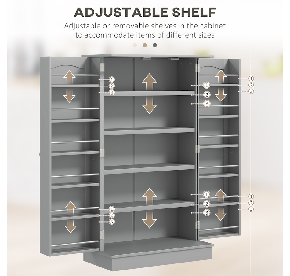 Image 997130_ALTMORE28.jpg, Product 997-130 / Price $159.99 - $184.99, HOMCOM Kitchen Pantry Storage Cabinet w/ 5-tier Shelving Black from HOMCOM on TSC.ca's Home & Garden department
