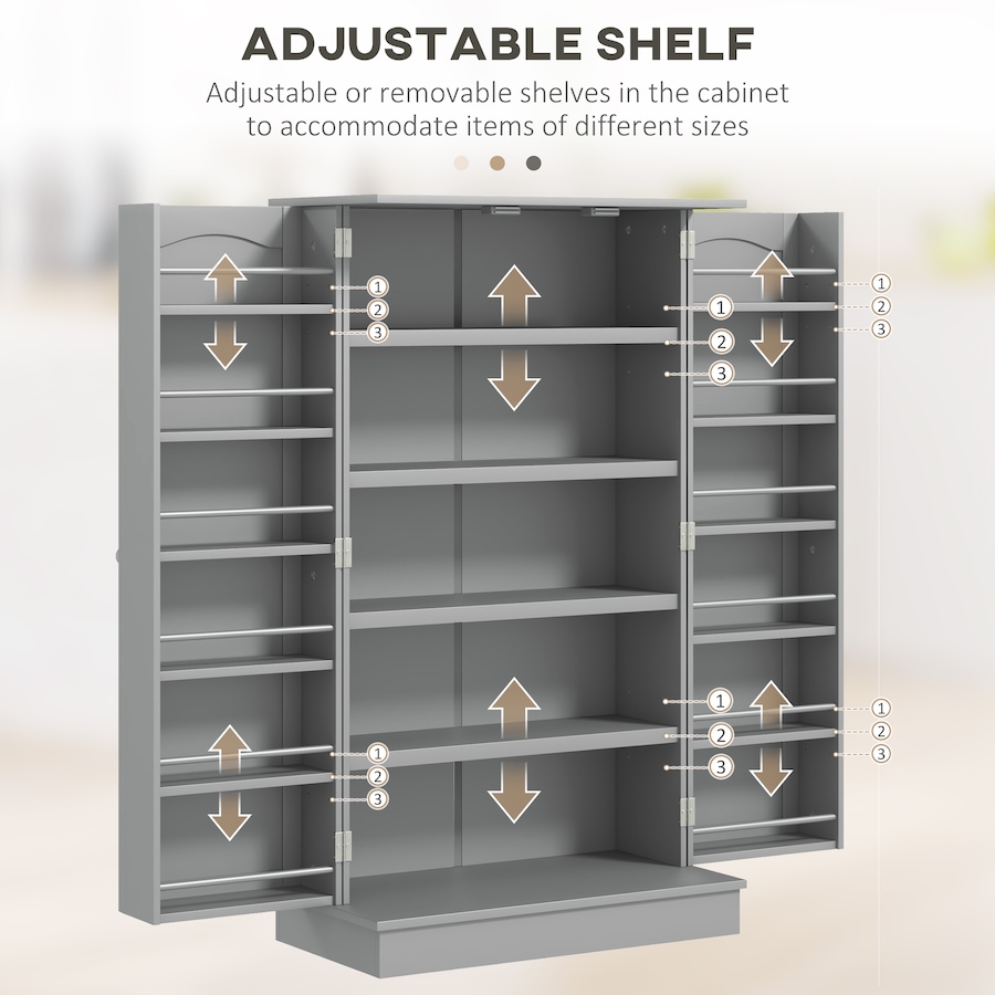 Image 997130_ALTMORE28.jpg, Product 997-130 / Price $124.99 - $139.04, HOMCOM Kitchen Pantry Storage Cabinet w/ 5-tier Shelving Black from HOMCOM on TSC.ca's Home & Garden department