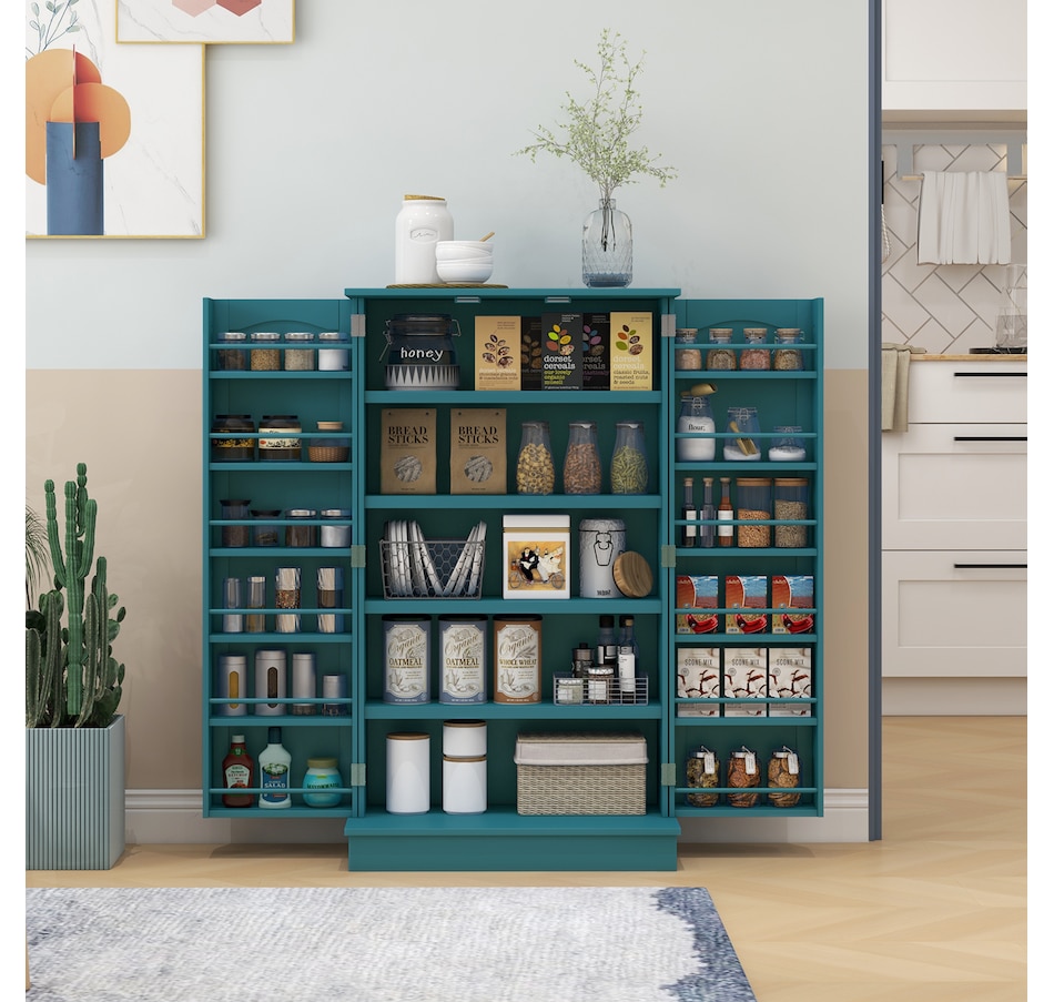 Image 997130_ALTMORE33.jpg, Product 997-130 / Price $159.99 - $184.99, HOMCOM Kitchen Pantry Storage Cabinet w/ 5-tier Shelving Black from HOMCOM on TSC.ca's Home & Garden department
