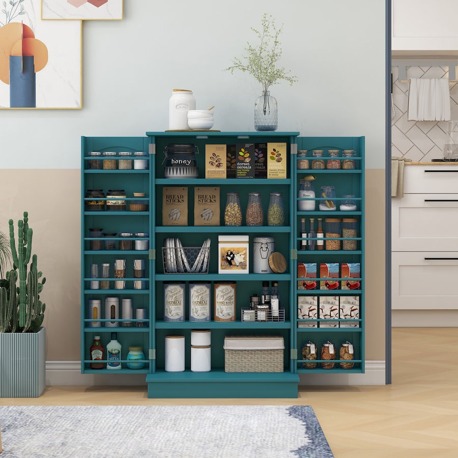 Image 997130_ALTMORE33.jpg, Product 997-130 / Price $124.99 - $139.04, HOMCOM Kitchen Pantry Storage Cabinet w/ 5-tier Shelving Black from HOMCOM on TSC.ca's Home & Garden department