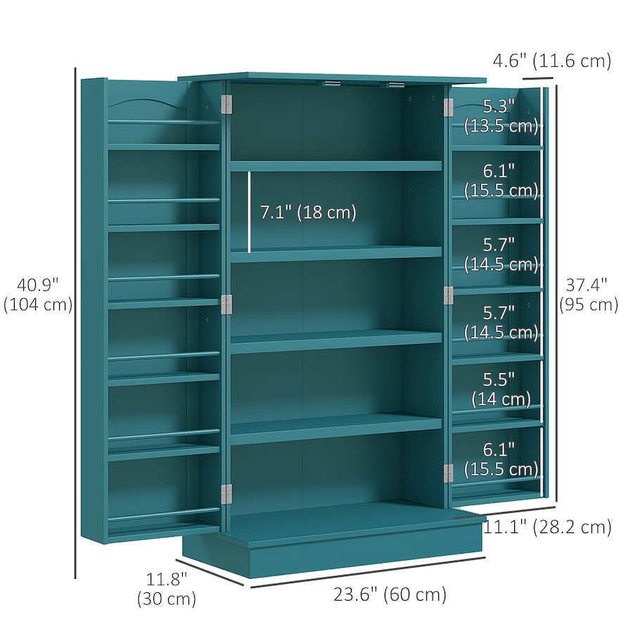 Image 997130_ALTMORE34.jpg, Product 997-130 / Price $124.99 - $139.04, HOMCOM Kitchen Pantry Storage Cabinet w/ 5-tier Shelving Black from HOMCOM on TSC.ca's Home & Garden department