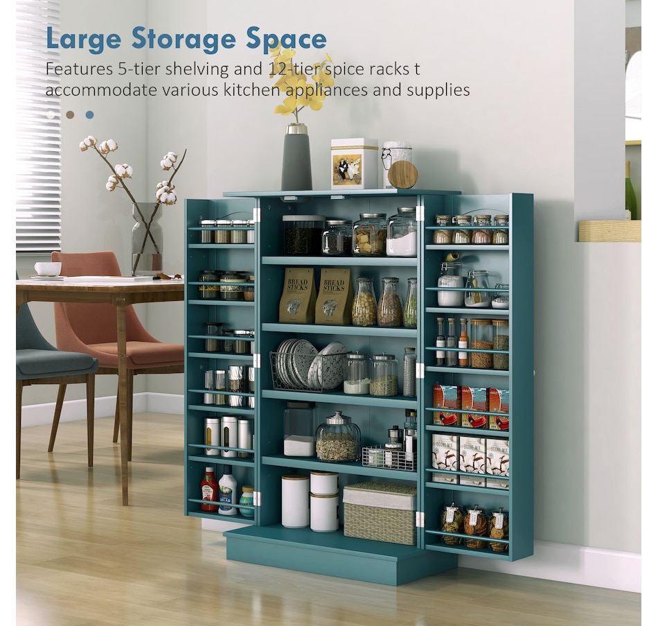 Image 997130_ALTMORE35.jpg, Product 997-130 / Price $159.99 - $184.99, HOMCOM Kitchen Pantry Storage Cabinet w/ 5-tier Shelving Black from HOMCOM on TSC.ca's Home & Garden department
