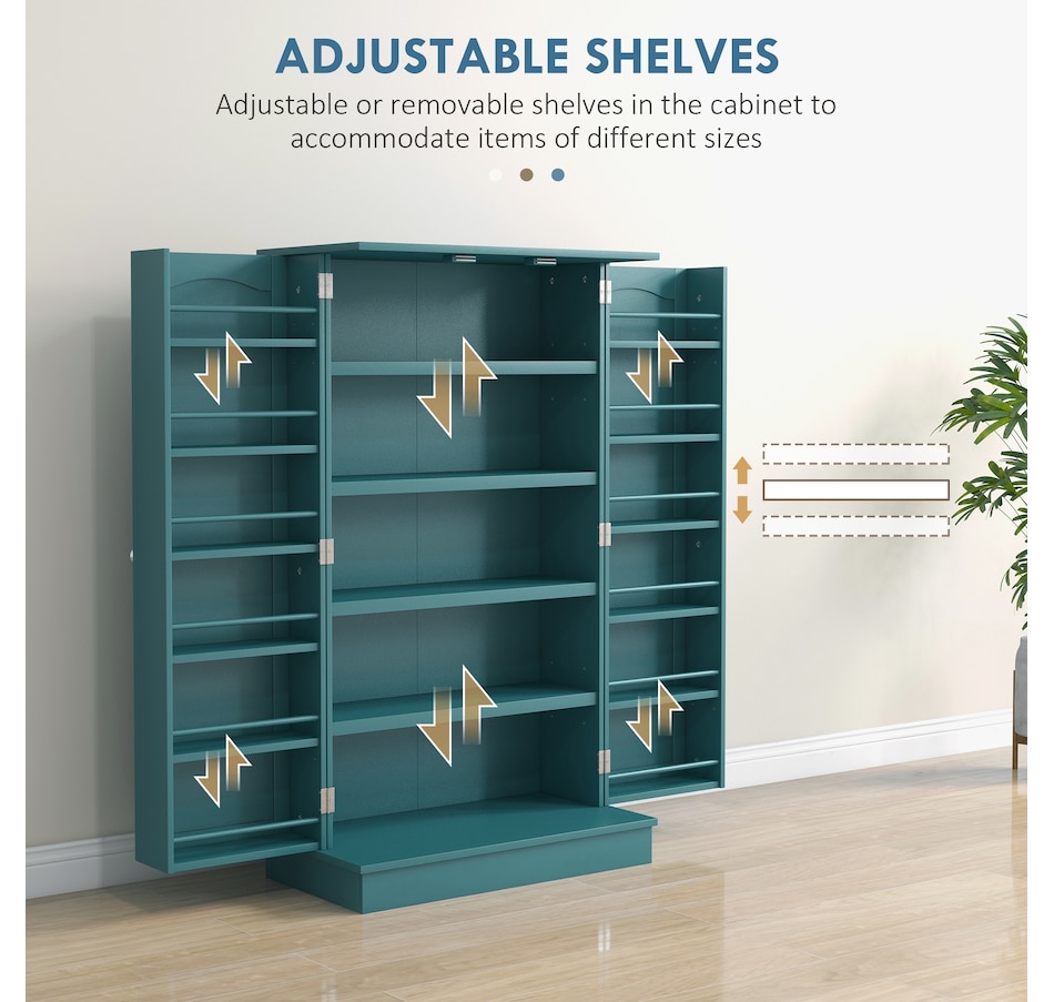 Image 997130_ALTMORE36.jpg, Product 997-130 / Price $159.99 - $184.99, HOMCOM Kitchen Pantry Storage Cabinet w/ 5-tier Shelving Black from HOMCOM on TSC.ca's Home & Garden department