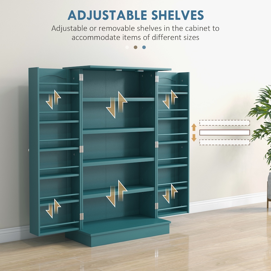 Image 997130_ALTMORE36.jpg, Product 997-130 / Price $124.99 - $139.04, HOMCOM Kitchen Pantry Storage Cabinet w/ 5-tier Shelving Black from HOMCOM on TSC.ca's Home & Garden department