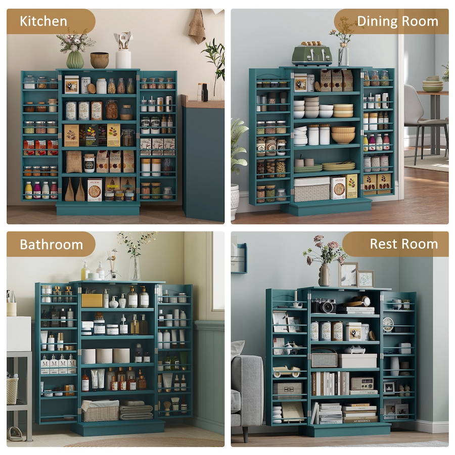 Image 997130_ALTMORE38.jpg, Product 997-130 / Price $124.99 - $139.04, HOMCOM Kitchen Pantry Storage Cabinet w/ 5-tier Shelving Black from HOMCOM on TSC.ca's Home & Garden department