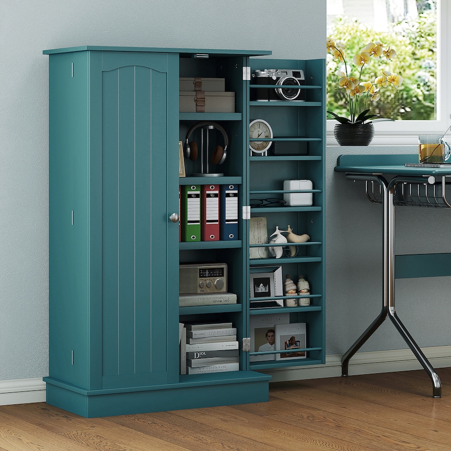 Image 997130_ALTMORE39.jpg, Product 997-130 / Price $124.99 - $139.04, HOMCOM Kitchen Pantry Storage Cabinet w/ 5-tier Shelving Black from HOMCOM on TSC.ca's Home & Garden department