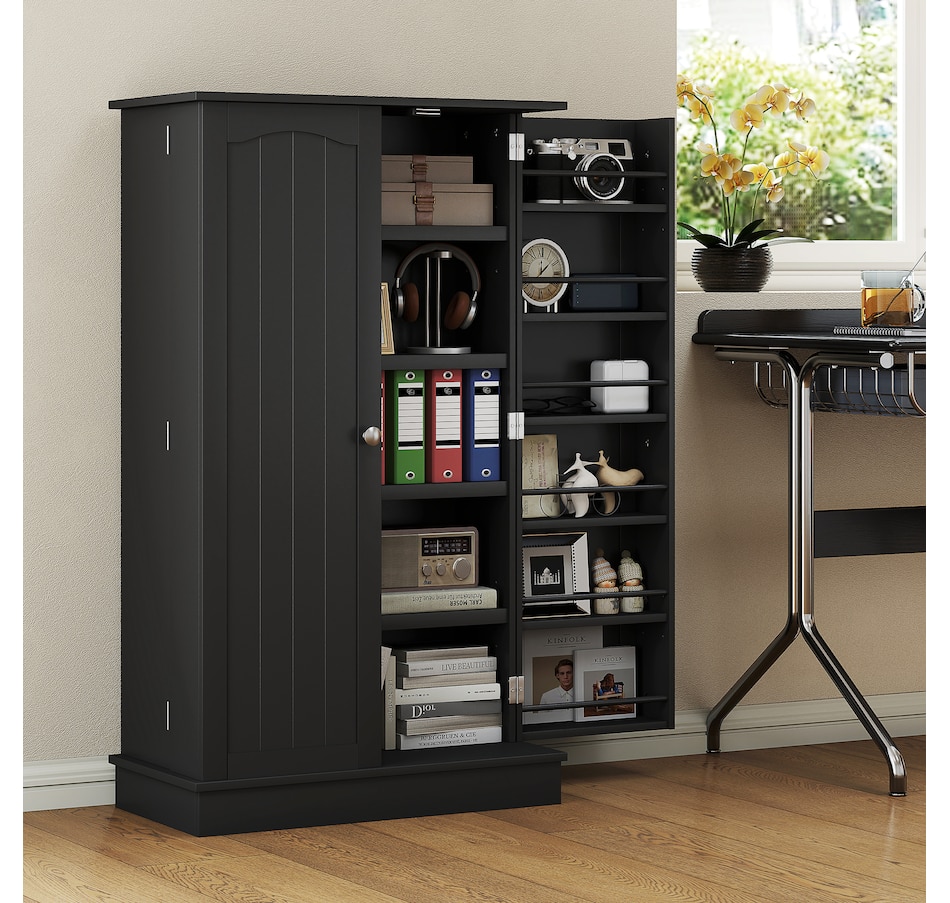 Image 997130_ALTMORE42.jpg, Product 997-130 / Price $159.99 - $184.99, HOMCOM Kitchen Pantry Storage Cabinet w/ 5-tier Shelving Black from HOMCOM on TSC.ca's Home & Garden department