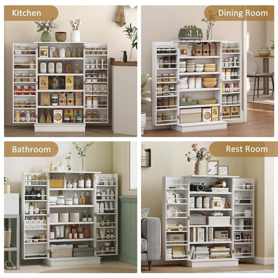 Image 997130_ALTMORE43.jpg, Product 997-130 / Price $124.99 - $139.04, HOMCOM Kitchen Pantry Storage Cabinet w/ 5-tier Shelving Black from HOMCOM on TSC.ca's Home & Garden department