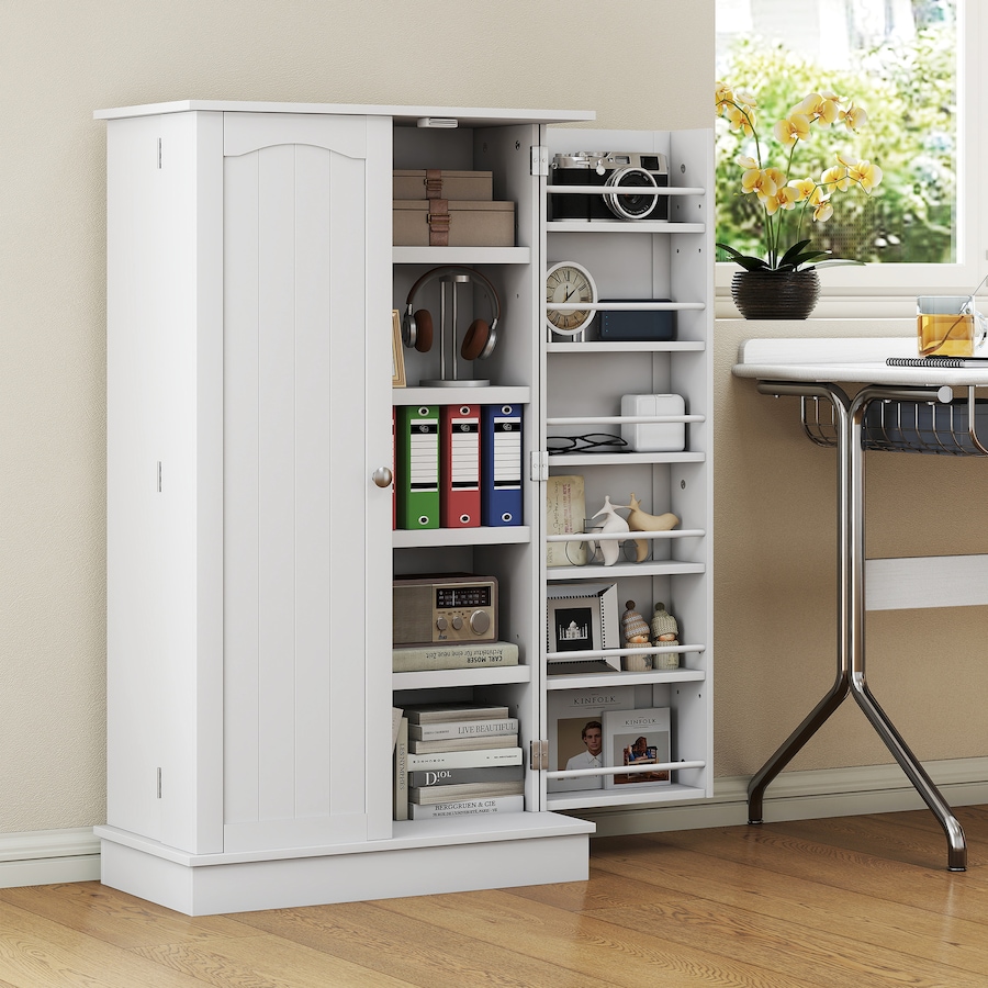 Image 997130_ALTMORE44.jpg, Product 997-130 / Price $124.99 - $139.04, HOMCOM Kitchen Pantry Storage Cabinet w/ 5-tier Shelving Black from HOMCOM on TSC.ca's Home & Garden department