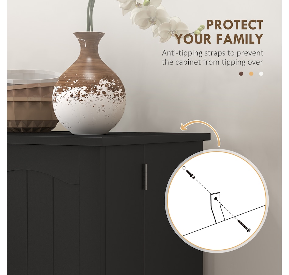 Image 997130_ALTMORE5.jpg, Product 997-130 / Price $159.99 - $184.99, HOMCOM Kitchen Pantry Storage Cabinet w/ 5-tier Shelving Black from HOMCOM on TSC.ca's Home & Garden department