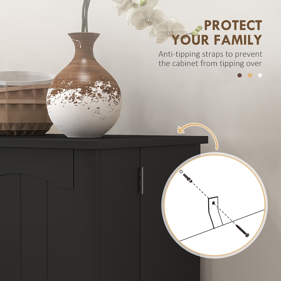 Image 997130_ALTMORE5.jpg, Product 997-130 / Price $124.99 - $139.04, HOMCOM Kitchen Pantry Storage Cabinet w/ 5-tier Shelving Black from HOMCOM on TSC.ca's Home & Garden department