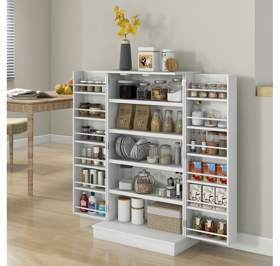 Image 997130_ALTMORE9.jpg, Product 997-130 / Price $159.99 - $184.99, HOMCOM Kitchen Pantry Storage Cabinet w/ 5-tier Shelving Black from HOMCOM on TSC.ca's Home & Garden department