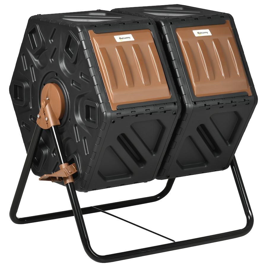 Image 997132_ST01.jpg, Product 997-132 / Price $89.99, Outsunny 34.5 Gallon Dual Chamber Compost Bin from Outsunny on TSC.ca's Home & Garden department