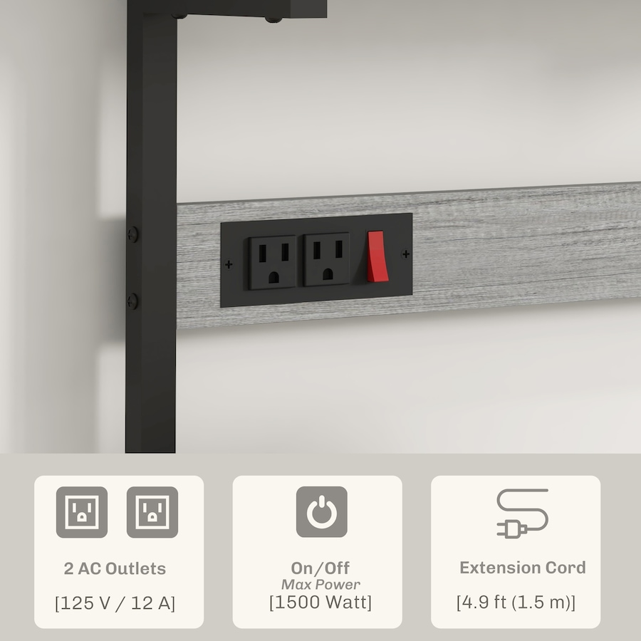Image 997133_ALTMORE11.jpg, Product 997-133 / Price $90.23, HOMCOM Kitchen Bakers Rack with Power Outlet, Adjustable Shelves and Hooks from HOMCOM on TSC.ca's Home & Garden department