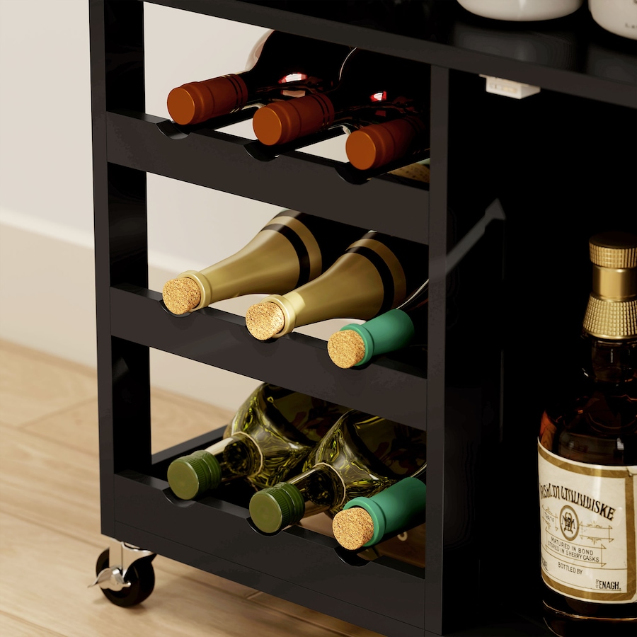 Image 997136_ALTMORE16.jpg, Product 997-136 / Price $129.99, HOMCOM Kitchen Island on Wheels with Drawer, 9-bottle Wine Rack from HOMCOM on TSC.ca's Home & Garden department