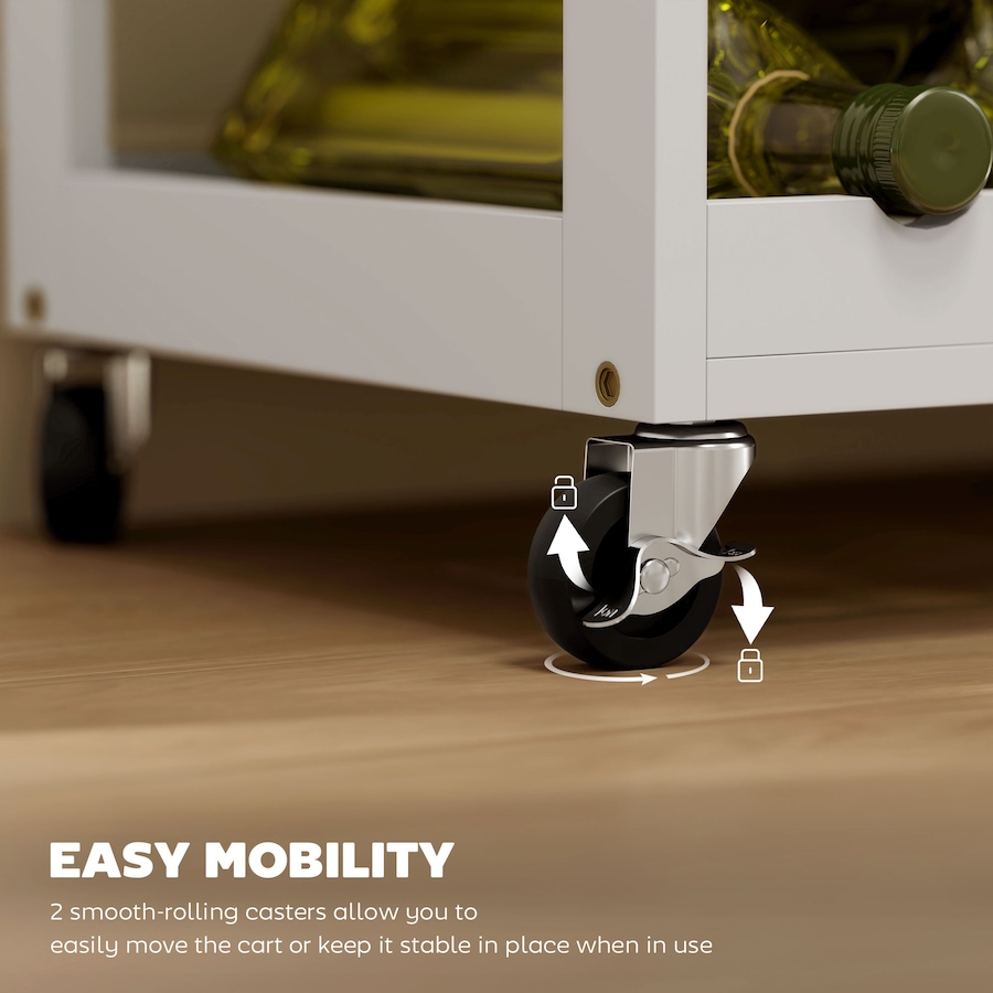 Image 997136_ALTMORE4.jpg, Product 997-136 / Price $129.99, HOMCOM Kitchen Island on Wheels with Drawer, 9-bottle Wine Rack from HOMCOM on TSC.ca's Home & Garden department