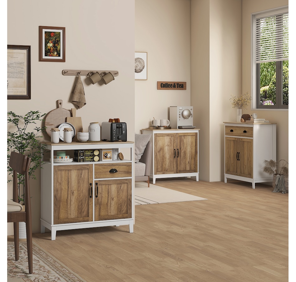 Image 997140_ALTMORE1.jpg, Product 997-140 / Price $126.99, HOMCOM Storage Cabinet, Sideboard with Double Doors Dark Oak from HOMCOM on TSC.ca's Home & Garden department